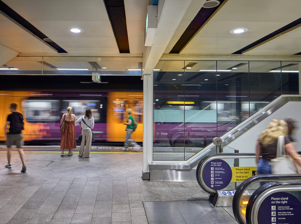 Travelling by train in Birmingham via New Street Station, just minutes from BEORMA QUARTER